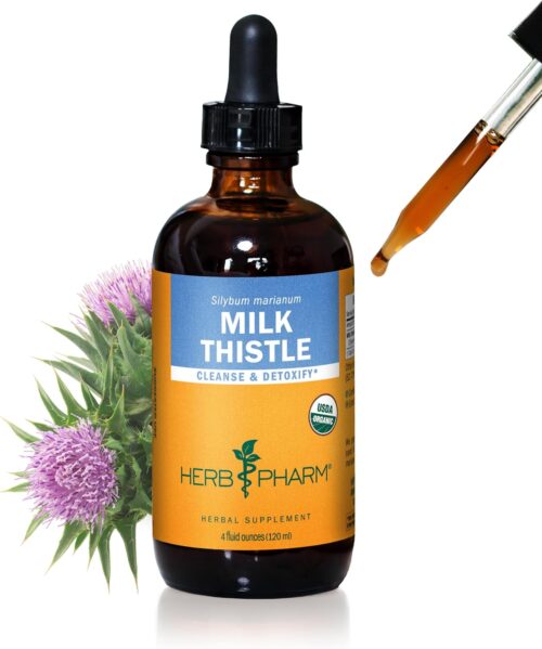 Herb Pharm Milk Thistle Seed Extract for Liver Function Support – 4 Ounce (DMILK04)
