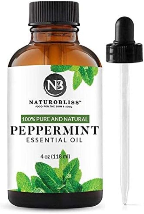 NaturoBliss Peppermint Essential Oil, 100% Pure and Natural Therapeutic Grade, Premium Quality Peppermint Oil, 4 fl. Oz – Perfect for Aromatherapy and Relaxation