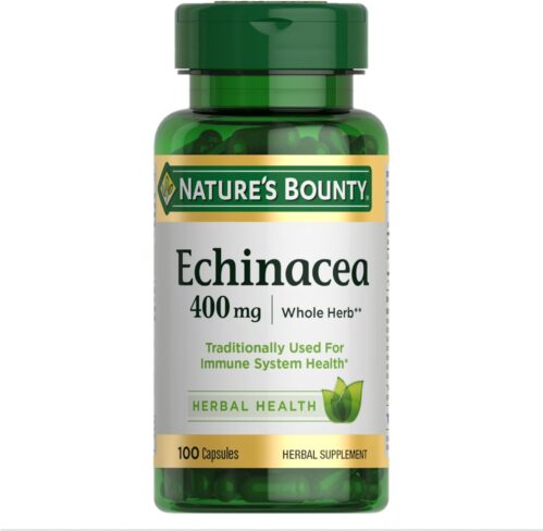 Echinacea by Nature’s Bounty, Herbal Supplement, Supports Immune Health, 400mg, 100 Capsules
