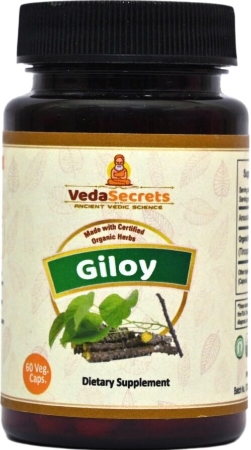Giloy Dietary Supplement (Tinospora Cordifolia) Made with Organic Giloy Powder – 60 Vegetarian Capsules