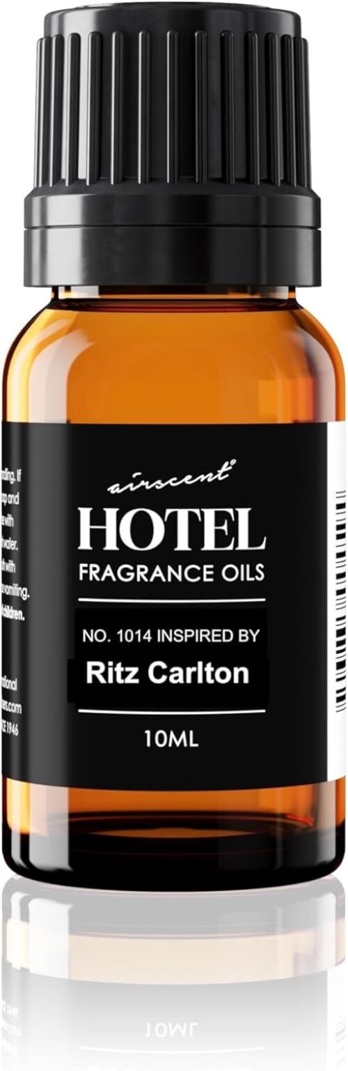 AirScent Hotel Diffuser Oil Inspired by The Ritz Carlton Hotel Scent – Premium Fragrance Oil No. 1014 for Ultrasonic and Waterless Diffusers and Crafting – 10 mL, 0.34 fl oz Glass Dropper Bottle