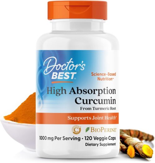 Doctor’s Best DRB-00107 High Absorption Curcumin From Turmeric Root with C3 Complex & BioPerine 500mg (120 Capsules)