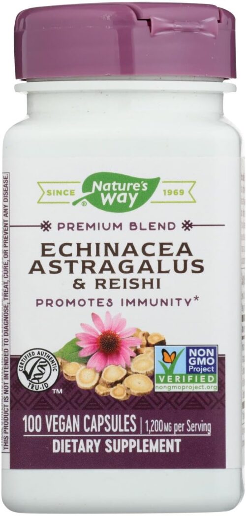 Nature’s Way Echinacea Astragalus & Reishi, Immune Support*, 100 Capsules
