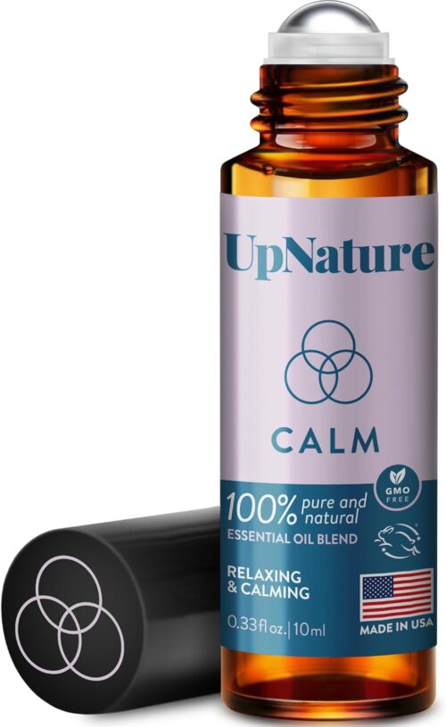 UpNature Calm Essential Oil Roll On – 100% Natural Stress Relief Aromatherapy – Self Care Gifts for Women & Men