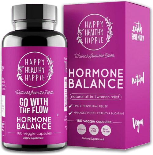 Hormone Balance for Women – PMS Support Supplement, Menopause & Perimenopause | Bloating Relief, Menstrual Cramp, Mood, PMDD | Chasteberry Supplements, Black Cohosh, Dong Quai | Vegan, Non-GMO, 60 Ct