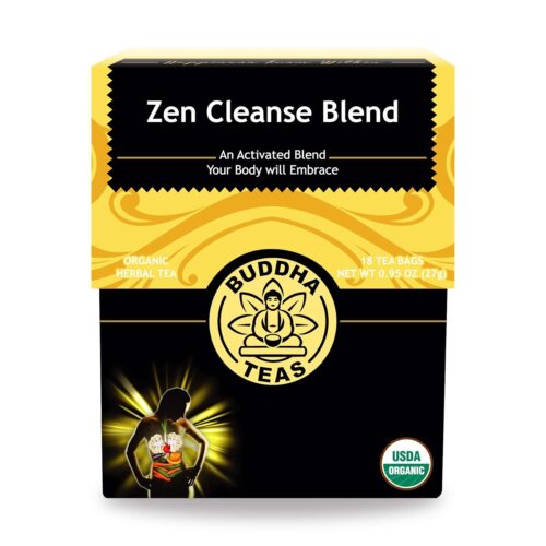 Buddha Teas Organic Zen Cleanse Blend – OU Kosher, USDA Organic, CCOF Organic, 18 Bleach-Free Tea Bag