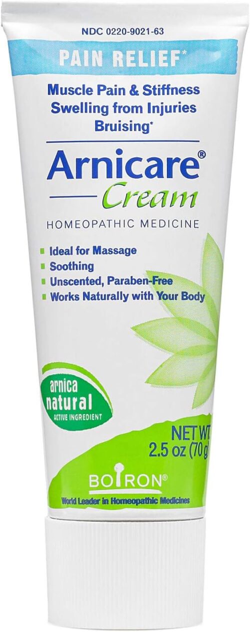 Boiron Arnicare Cream for Joint Pain, Muscle Pain, Swelling, Soreness, and Stiffness – Fast Absorbing – 2.5 oz