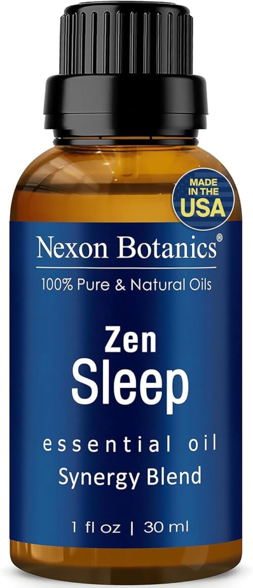 Zen Sleep Essential Oil Blend 30 ml – Lavender & Rosemary Relaxing Oil for Diffusers & Humidifiers – Calming Aromatherapy for Peaceful Sleep – Nexon Botanics