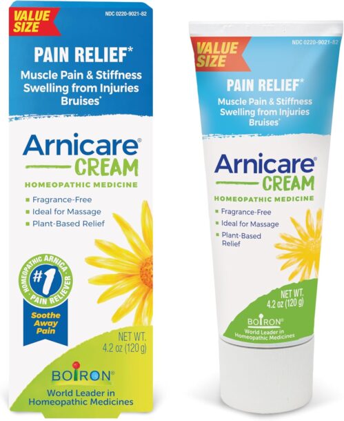 Boiron Arnicare Cream for Joint Pain, Muscle Pain, Inflammation, Soreness, and Bruises – Fast Absorbing and Fragrance-Free – 4.2 oz