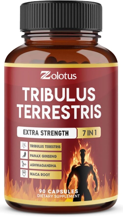 Tribulus Terrestris Capsules with Ashwagndha, Panax Ginseng, Saw Palmetto, Maca, Shilajit – 90 Capsules – 3 Months Supply