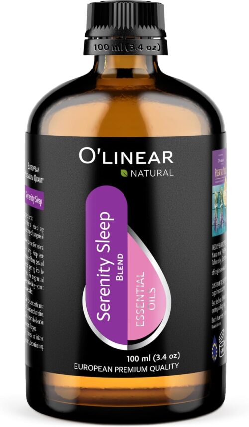 Natural Calm Serenity Sleep Essential Oil Blend – Pure Aromatherapy Oils for Dream and Relaxation, Perfect for Diffuser – Lavender, Orange, Sage and Neroli Essential Oils – Long Lasting Sleep Support