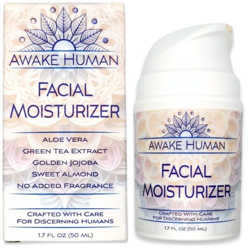 Natural Face Moisturizer for Dry Sensitive Skin – Organic Natural Face Cream – Facial Aloe & Green Tea Moisturizer Cruelty Free – Vegan Face Moisturizer for Women, Acne-Safe, Anti-Aging, No Fragrance
