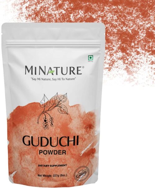 minature Guduchi (Giloy) Powder | (Tinospora Cordifolia) | Supports Healthy Digestion | Immunity Booster| Indian Giloy Powder | Resealable Zip Lock Pouch | 227g (8oz)
