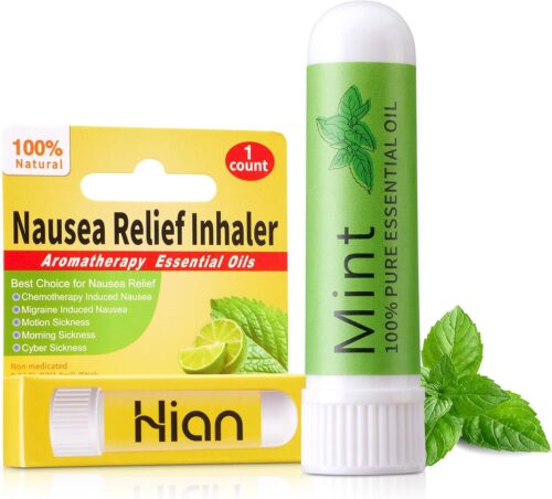 Hion Nausea Relief Inhaler-Mint, 100% Natural Essential Oils Inhalers