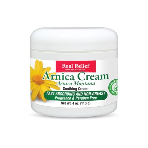 Arnica Cream, Natural, Soothing, Non Greasy and Unscented Pain Relief Cream, 4 oz (Pack of 1)