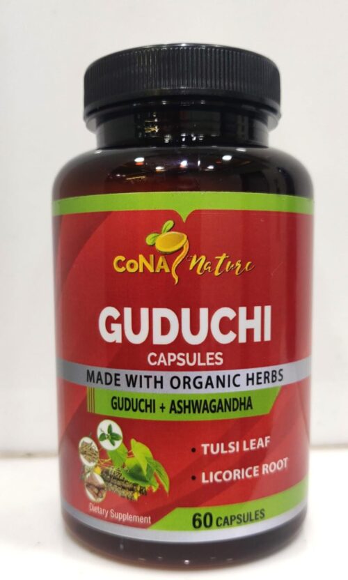 Organic Giloy Guduchi Extract Capsules & Ashwagandha, Licorice, Holy Basil | Immune Booster