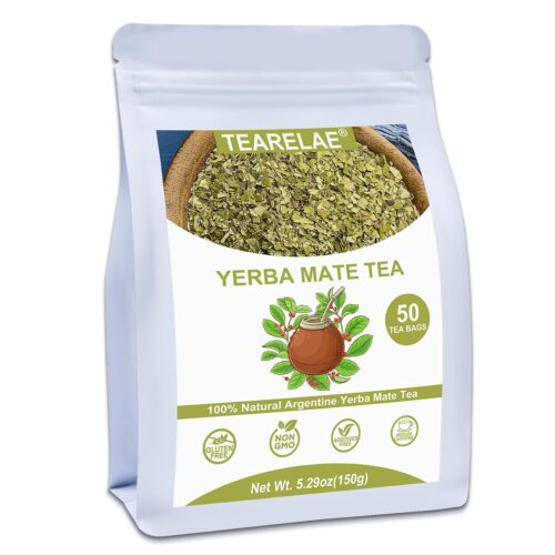 TEARELAE – Yerba Mate Tea – 3g x 50 Count – 100% Pure Unsmoked Yerba Mate Tea Bag – Country of Origin Argentina – Rich In Nutrients & Boost Energy