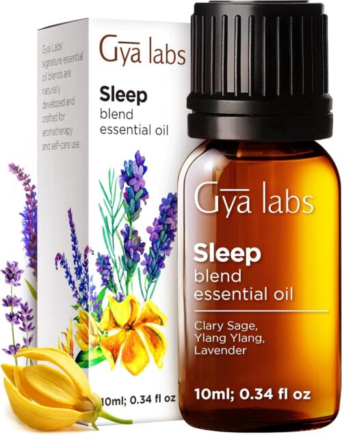 Gya Labs Sleep Essential Oil Blend – 100% Pure Natural Sleep Oil for Diffuser & Aromatherapy, Soothing, Bedtime and Self-Care (0.34 Fl Oz)