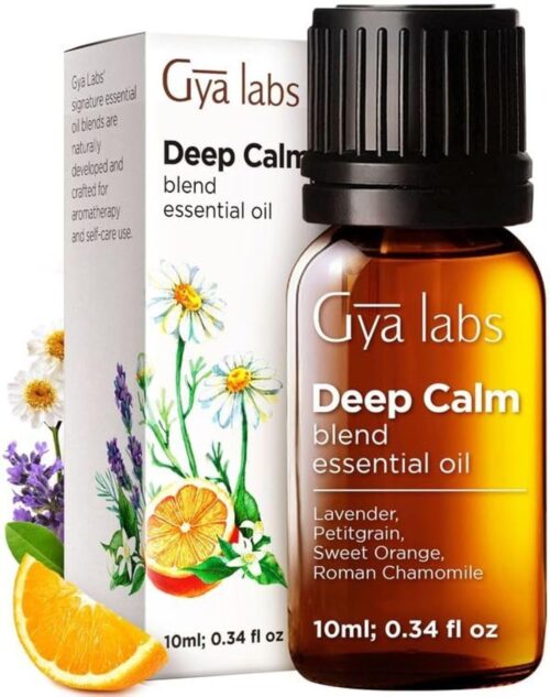 Gya Labs Deep Calm Essential Oil for Diffuser Blend – 100% Pure Natural Calming Essential Oils for Aromatherapy, Body, Uplift, Grounding & Relaxing (0.34 Fl Oz)
