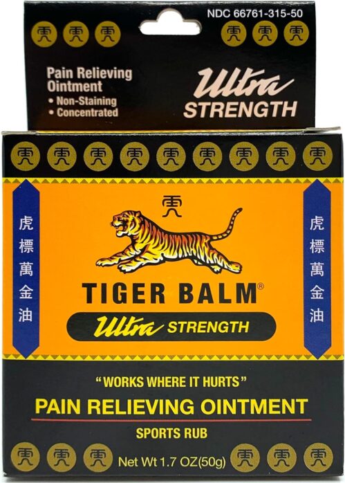 Tiger Balm Pain Relieving Ointment, Sports Ultra, 50g – Professional Size – Sports Rub Ultra Strength – Relief for Hand Arthritis – Tiger Balm Ultra