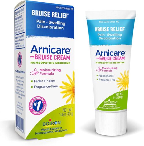 Boiron Arnicare Bruise Cream for Pain Relief from Bruising and Swelling or Discoloration from Injury – 1.4 oz