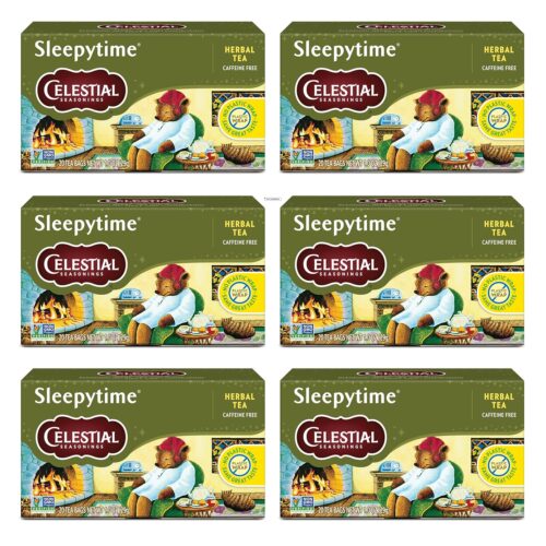 Celestial Seasonings Sleepytime Herbal Tea, Caffeine Free, 20 Tea Bags Box (Pack of 6)